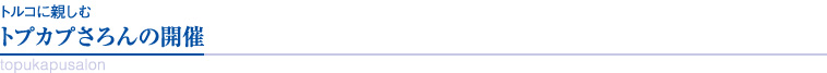 トプカプサロンの開催